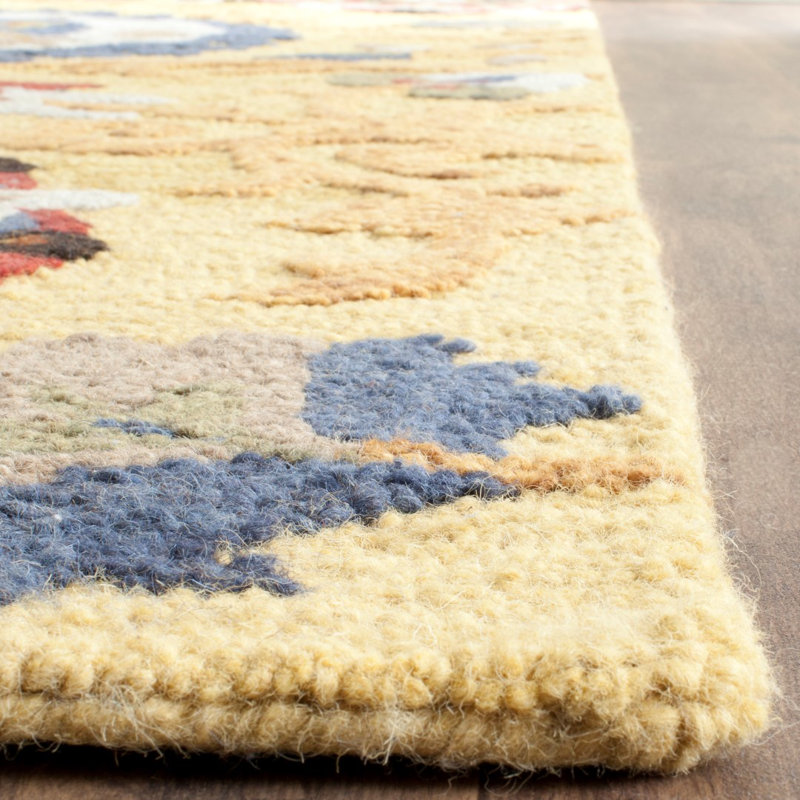 Emrick Hand Tufted Wool Floral Rug, Runner 2'3" x 6'