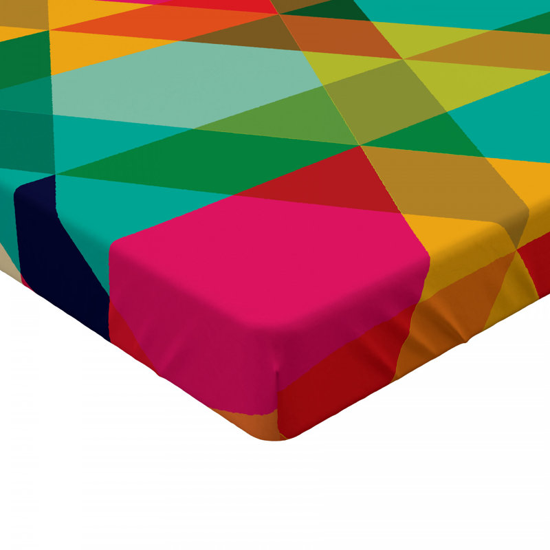 Microfiber Geometric Fitted Sheet, Twin XL Fitted Sheet