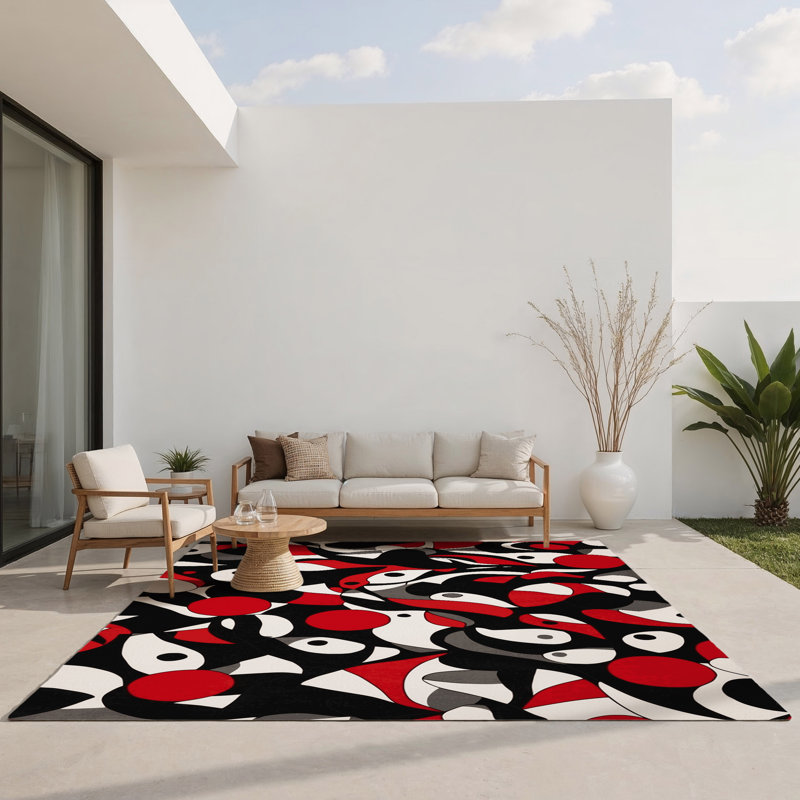Flame Reverie Indoor And Outdoor Area Rug, Rectangle 8' x 10'