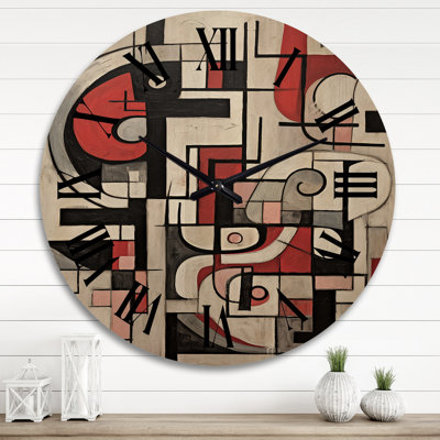 Andrene Solid Wood Wall Clock