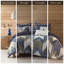 Ensemble d'édredon en coton pour lit double / grand 3 pièces avec imprimé à chevrons Ikat et traitement antimicrobien-119068590-119068594