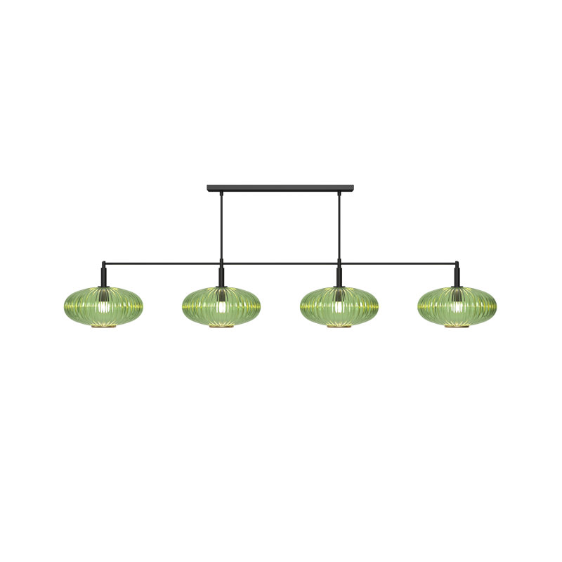 Luminaire pour table de billard 66 po Prohibition, Vert, Noir, noir, noir, noir