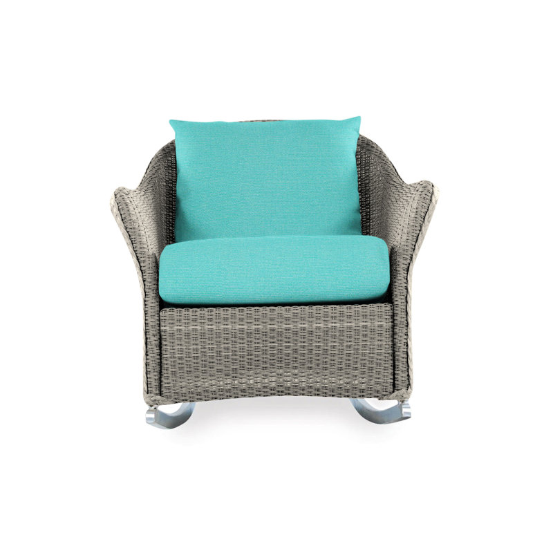 Weekend Retreat Outdoor Rocker Chair, Pewter, Charlotte Sparrow
