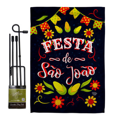Double Sided 18.5'' H x 13'' W Polyester Flag Set