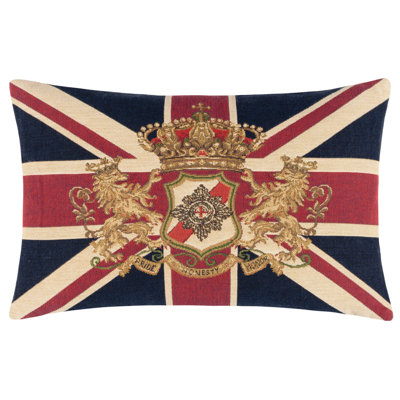 Union Jack Lion Rectangular Lumbar Cushion