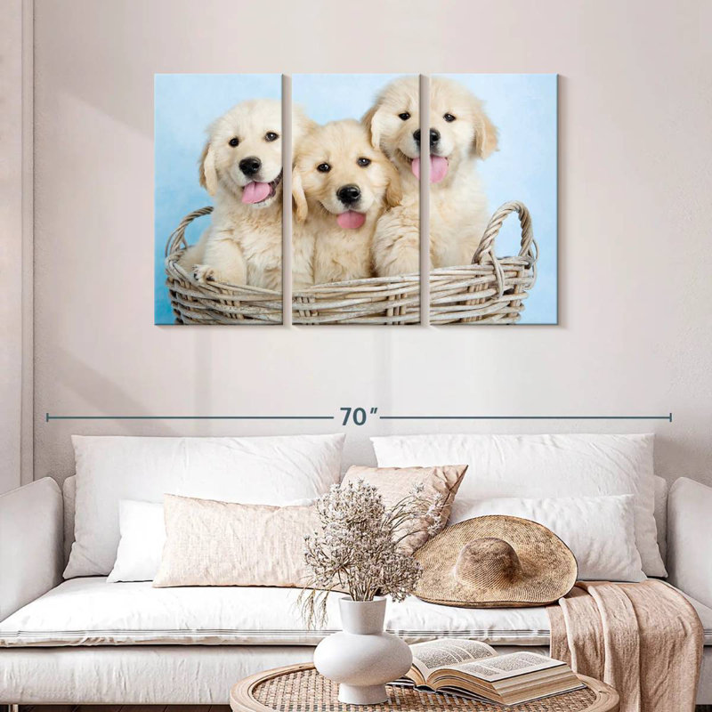Brampt Buffy Biskit And Beau, 28" H x 45" W