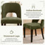 Chaise de salle à manger rembourrée sans accoudoirs avec dossier haut (ensemble de 2)-1843461475