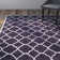 Carolene Hand Tufted Wool/Cotton/Latex Geometric Rug in Purple/Ivory
