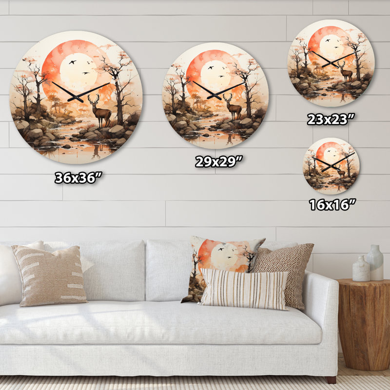 Horloge murale représentant la faune d'Afrique, Petit