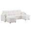 Canapé-lit modulaire en U escamotable avec méridienne de rangement pour le salon-2056928739