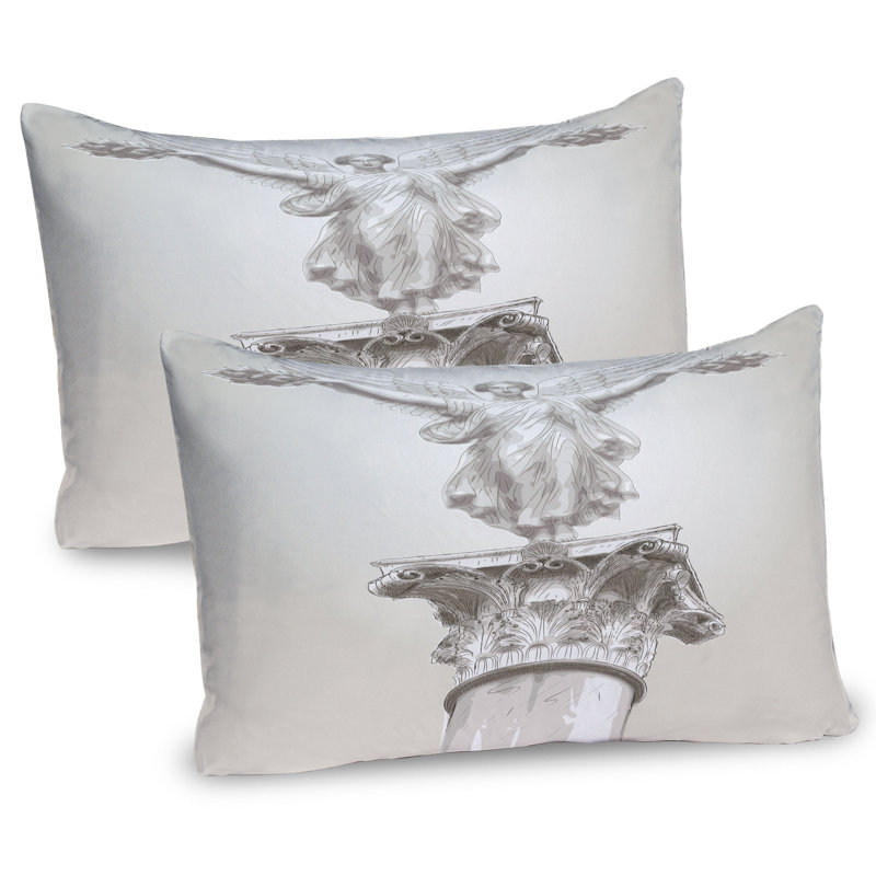 Ensemble de 2 taies décoratives blanches Ambesonne, L 36 po x H 20 po