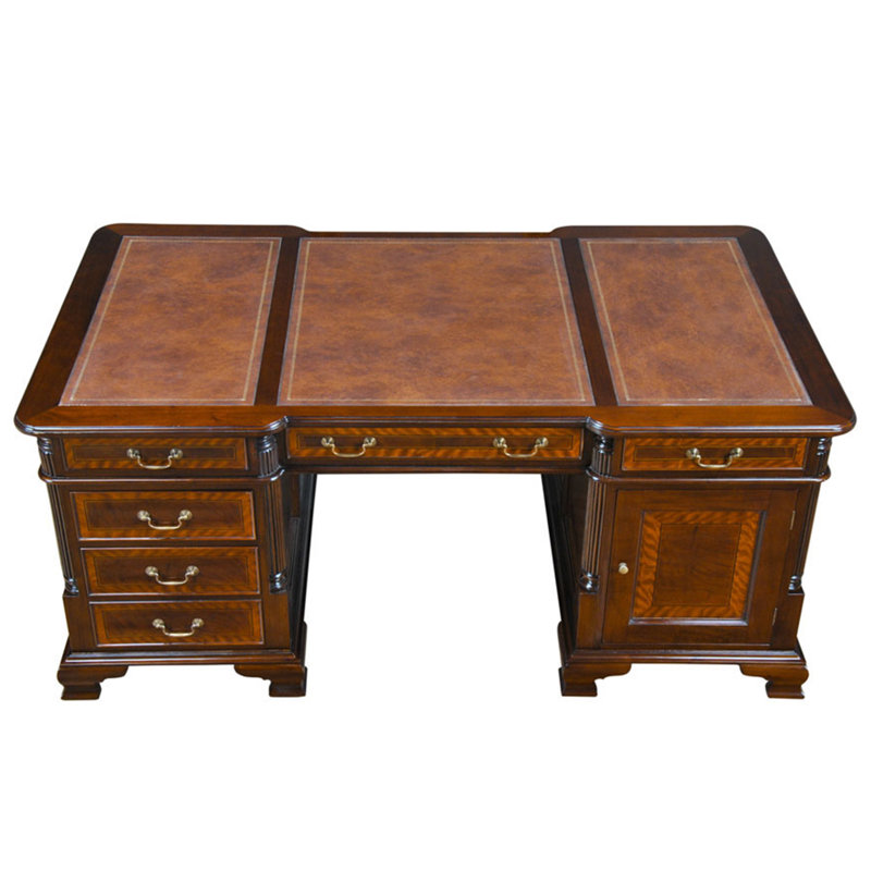 Bureau à bandes partenaires acajou, Brown