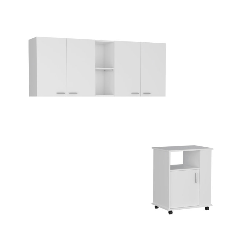 Ensemble de cuisine, garde-manger + armoire murale 2 pièces Wilmore