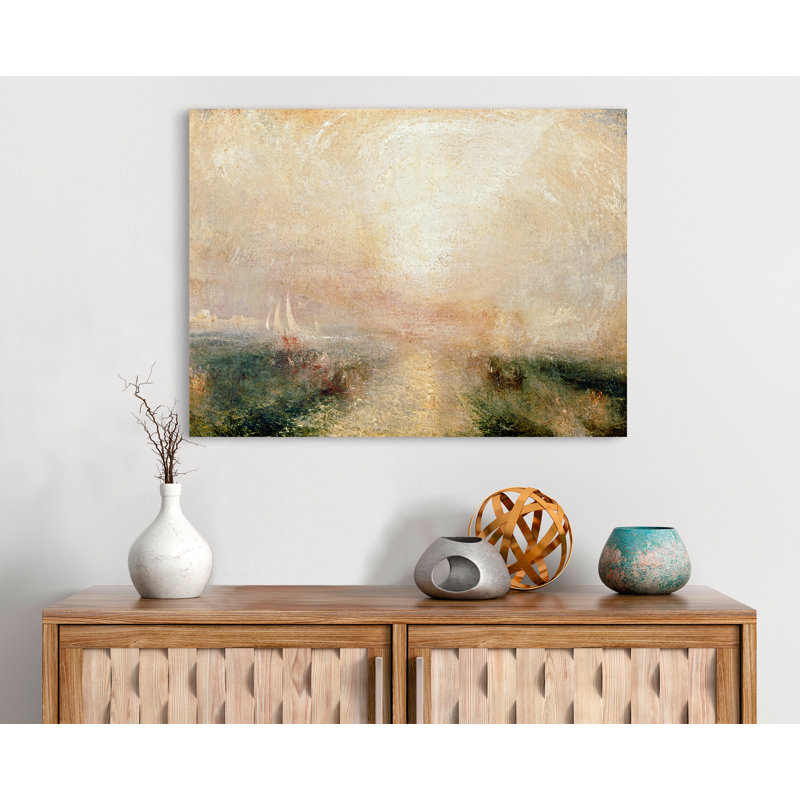 Yacht Approaching The Coast by William Turner - Wrapped Canvas Painting, 50cm H x 70cm W x 4cm D
