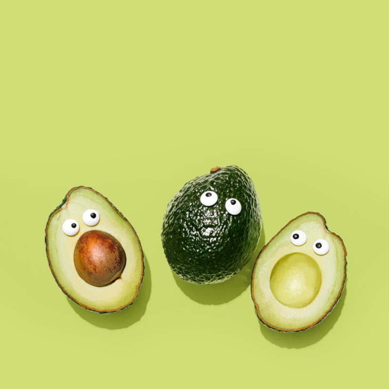 Funny Avocado - Wrapped Canvas Print, 51cm H x 51cm W x 3.8cm D