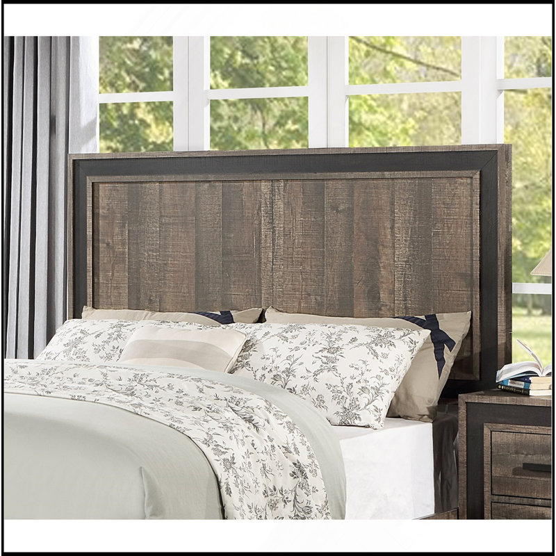 Chêne avec tête de lit haute et grand lit 1pc