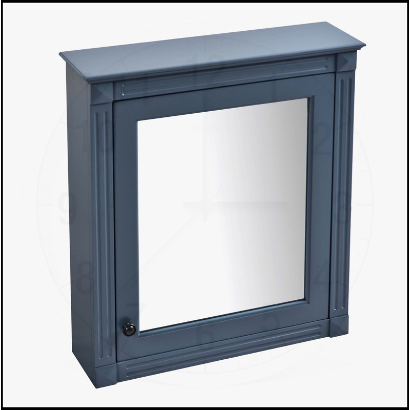 Modern Wall Mounted Bathroom Cabinet with Adjustable Shelves and Mirror for Space Optimization, Blue