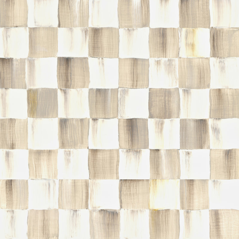 Check Peel & Stick Wallpaper, Brown