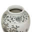 Pot de porcelaine intérieur/extérieur gris/blanc 15 po