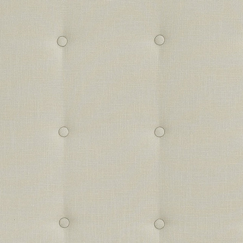 Upholstered Wingback Bed, King, Crème Linen
