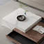 Table basse carrée en bois fritté blanc