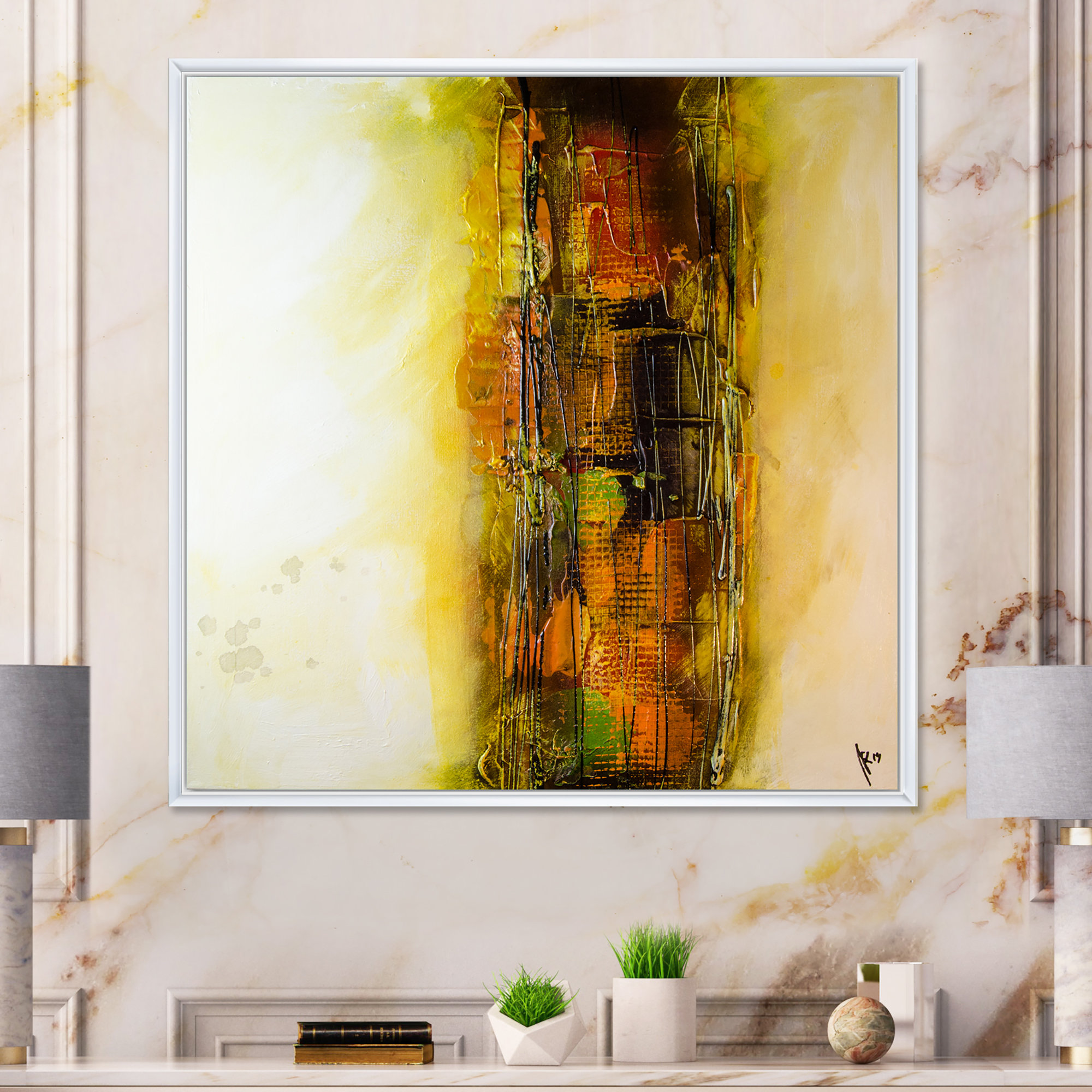 Modern Abstract Fine Art - Picture Frame Print on Canvas Wrought Studio Size: 30 H x 30 W x 1 D, Format: Wrapped Canvas