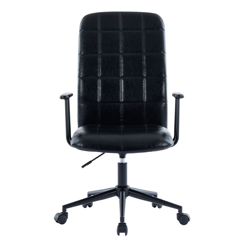 Confortable chaise de bureau réglable, structure en métal noir antique, idéale pour la maison moderne