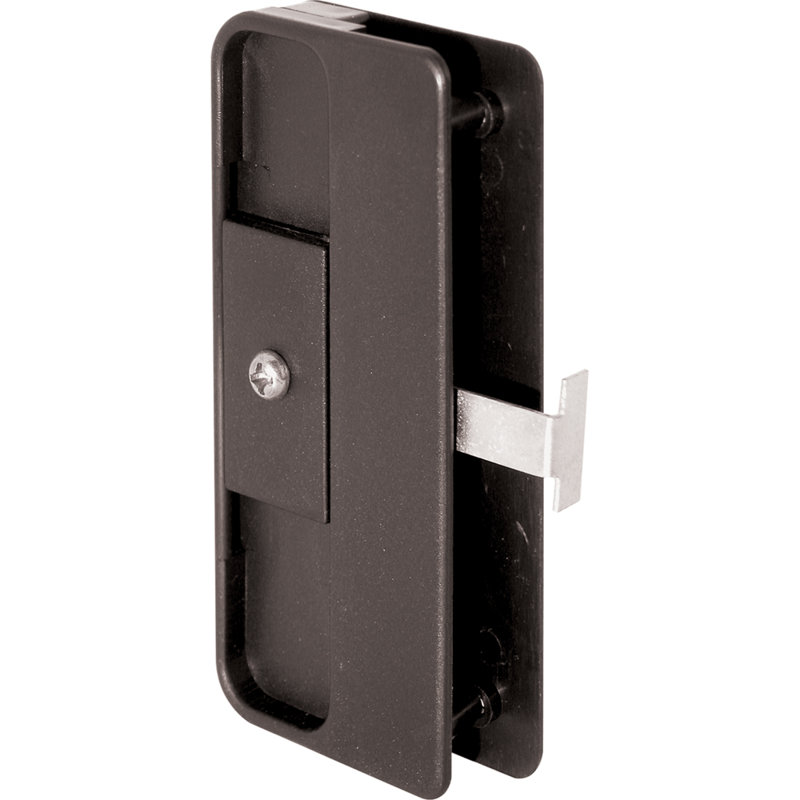 Black Plastic Mortise Style Screen Door Latch and Pull, for Jim Walters Sliding Screen Doors (Single Pack)