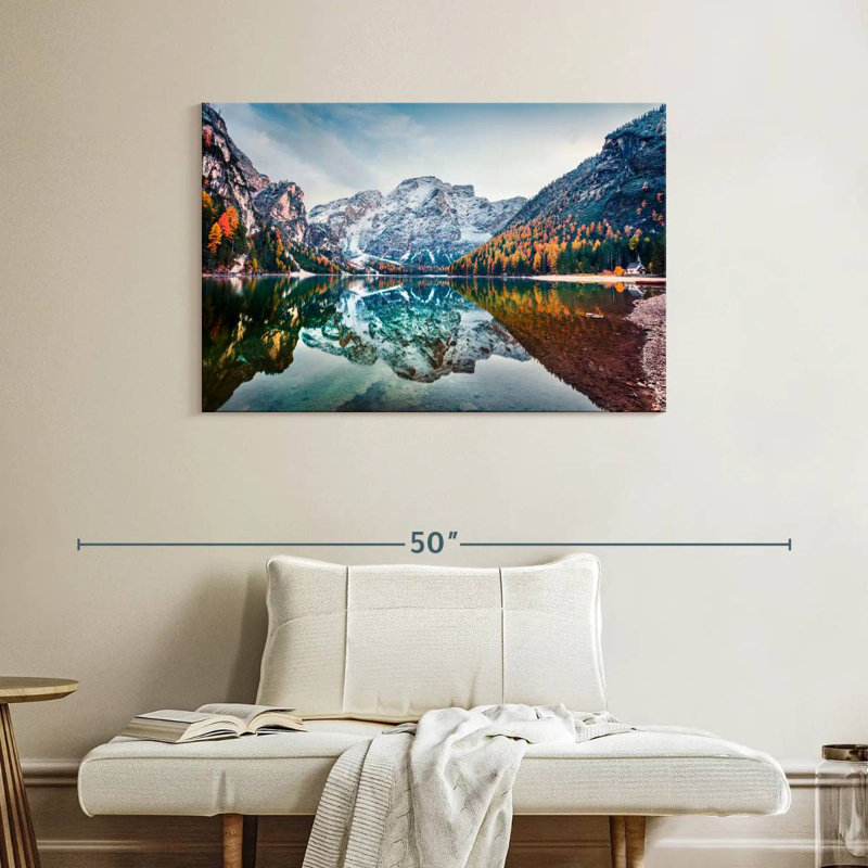 Paysage d'Alvord Lake Braies, H 26 po x l 39 po
