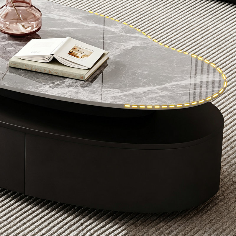 Table basse Italian Luxury, White/Clear