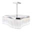 Lustre 20 lumières à abat-jour cylindrique 20 po avec finition chromée - Compatible G9 DEL - Luminaire glamour pour le salon, la salle à manger, la cuisine