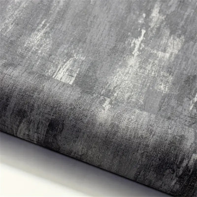 20.8Inx393In Non-Paste Grey Vintage Vinyl Wallpaper Roll,  Washable Surface For Bedroom And Living Room