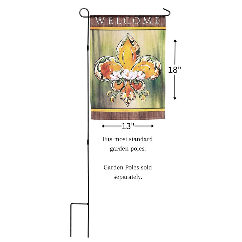 Drapeau de jardin double en polyester H 18 po x l 13 po
