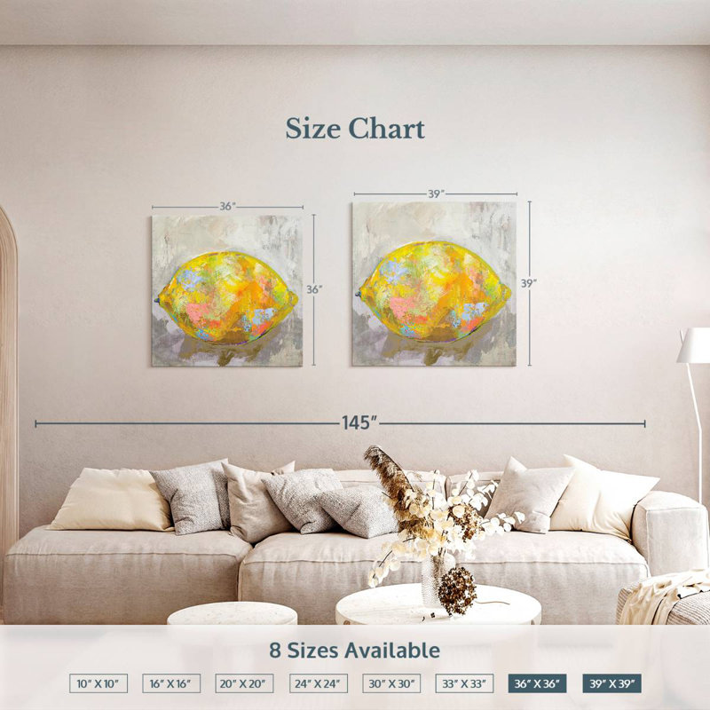 Lemon Neutral, 36" H x 36" W