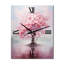 Horloge murale fleurie en cerisier rose avec impression romantique III-1539129829