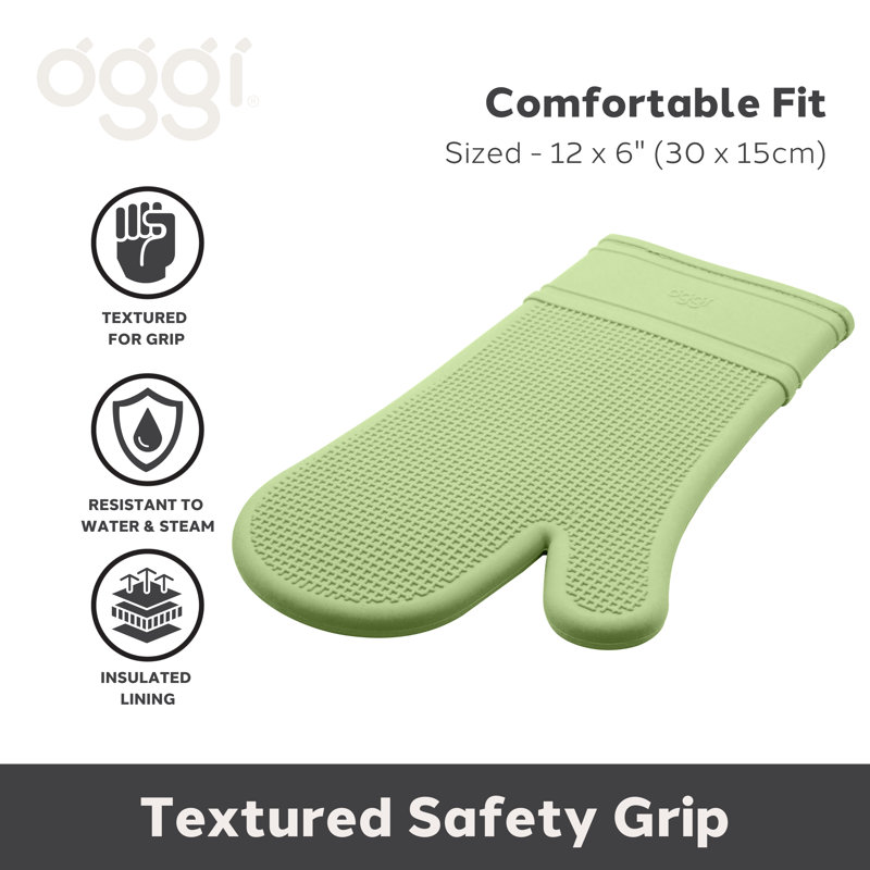 Gant de cuisine en silicone - crème, Vert