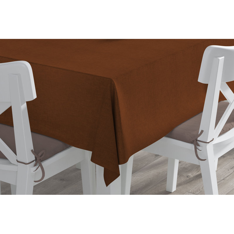 Nappe ronde en polyester Vallejos, Terra Cotta, 84 po x 60 po, oblong