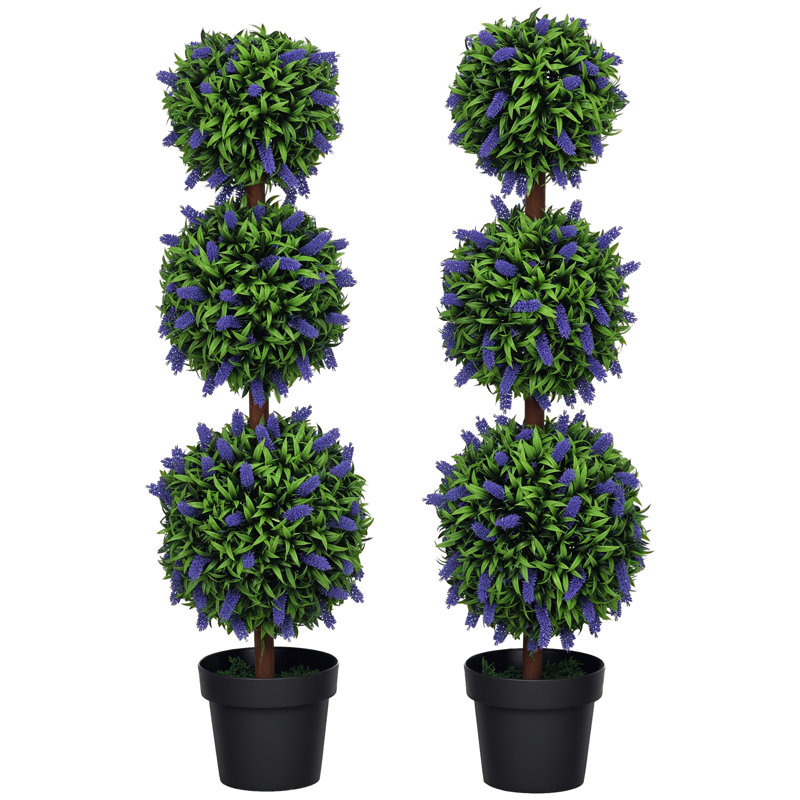110cm Faux Lavender Topiary in Pot