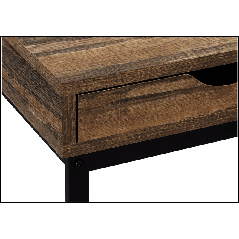Table d'appoint en forme de C avec tiroir de rangement, conception moderne pour des espaces compacts et pratiques