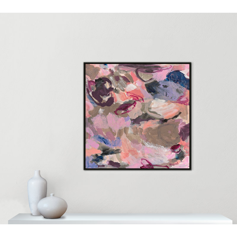 «Vineyard Evening Square» par Marisol Evora, Espresso, H 41,5 po x l 41,5 po
