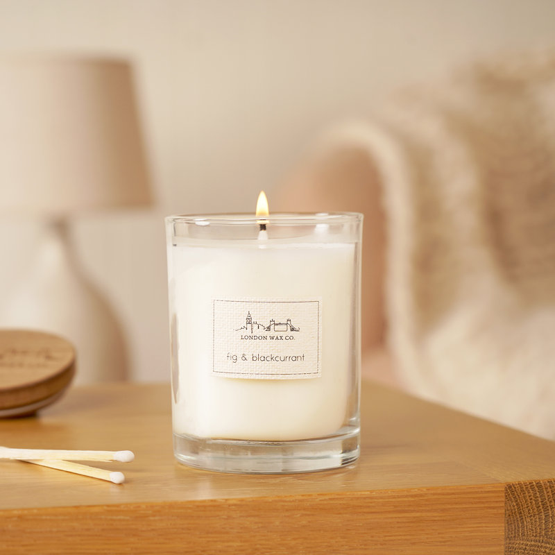 Scented Jar Candle with Glass Holder
