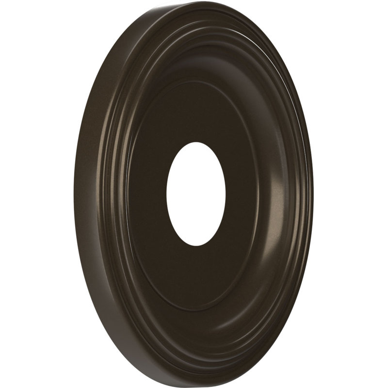 Traditional Traditional Thermoformed PVC Ceiling Medallion, Metallic Dark Bronze, 13" H x 13" W x 1.25" D