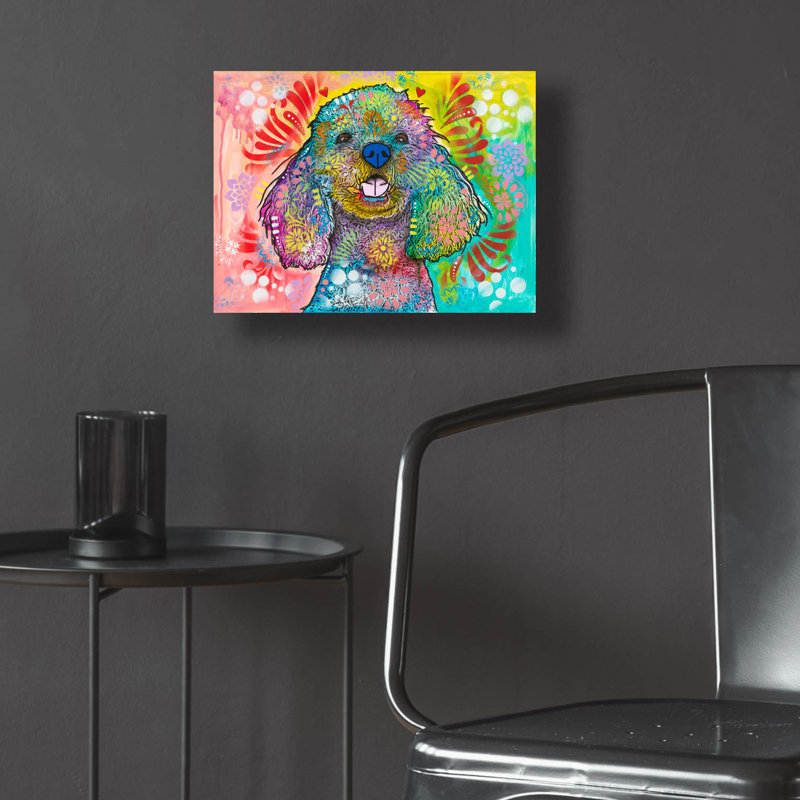 «Poodle Pup» par Dean Russo, H 12 pi x l 16 pi