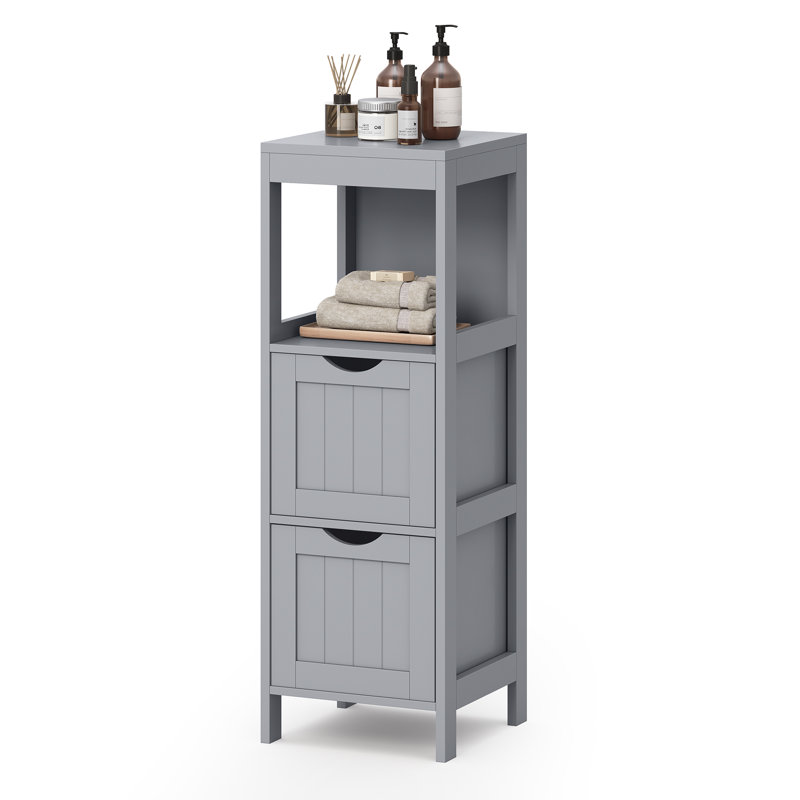 Armoire à linge autoportante Oxfordshire, H 35 po x l 12 po x P 12 po, Gris colombe