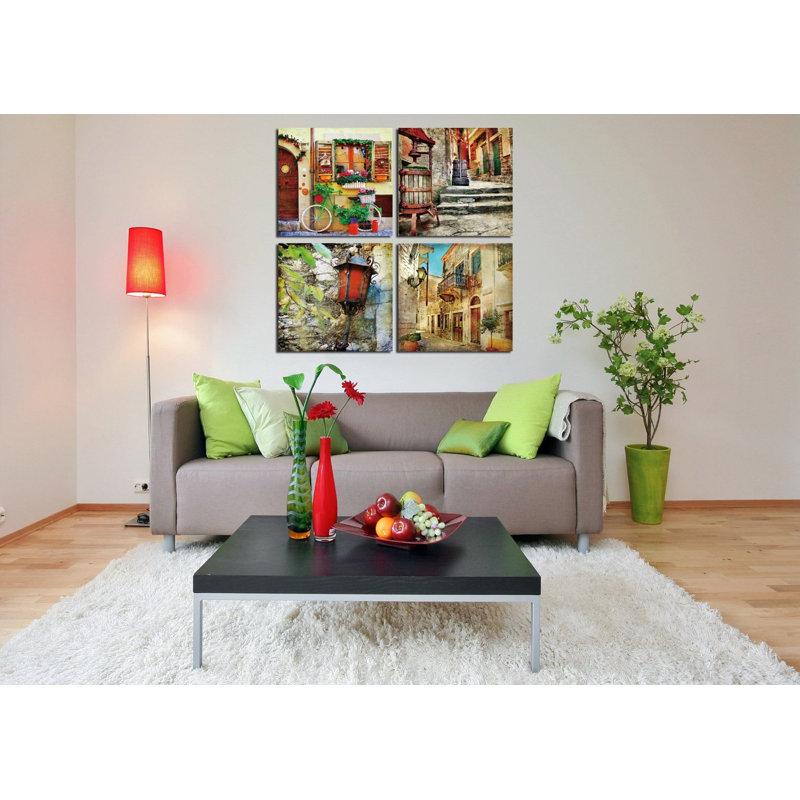 Art mural en verre trempé "Cao Bella I", 12 po x 12 po