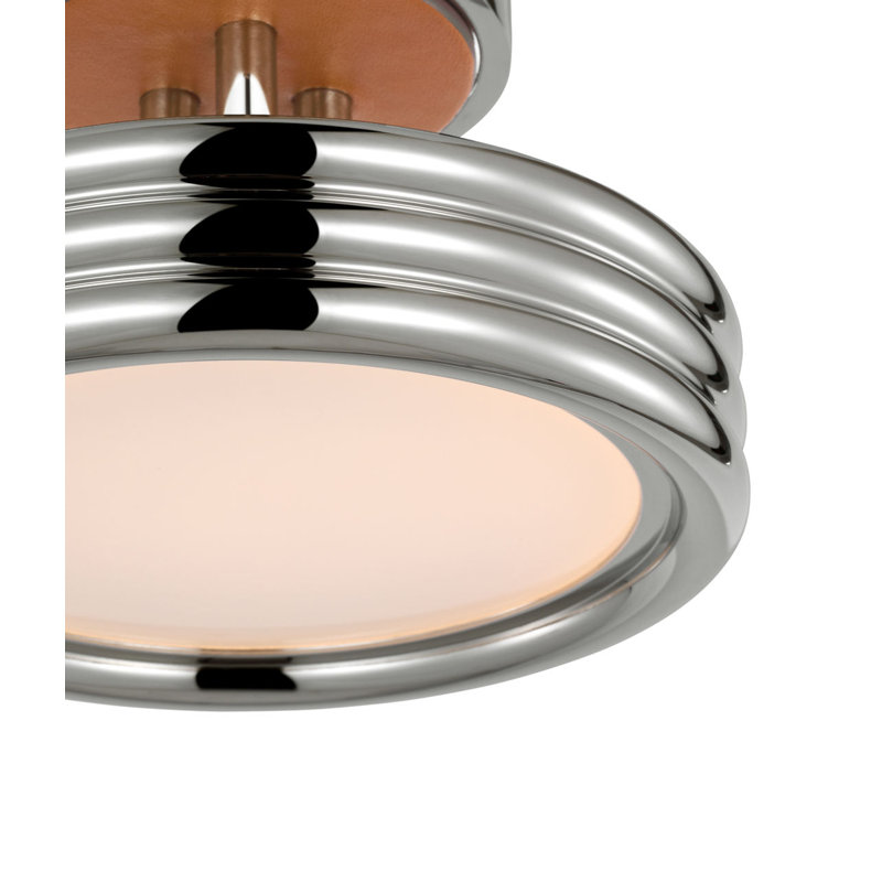Hudson St. 8" Semi-Flush Mount, Polished Nickel