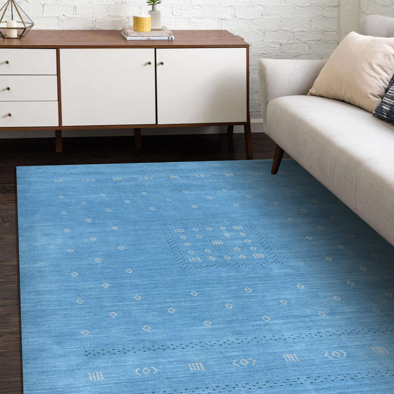Simi Geometric Area Rug, Rectangle 9' x 12', Sapphire