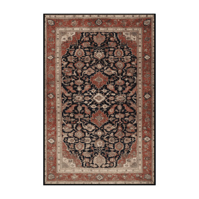 Machine Washable Persian Brown Area Rug