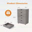 Armoire de rangement à 5 tiroirs avec roulettes-257030530
