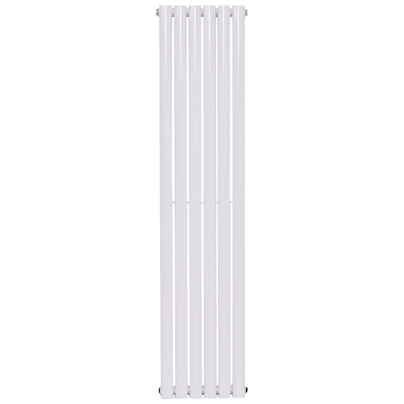 Beatrix Vertical Designer Radiator, 160cm H x 36cm W x 6cm D, White